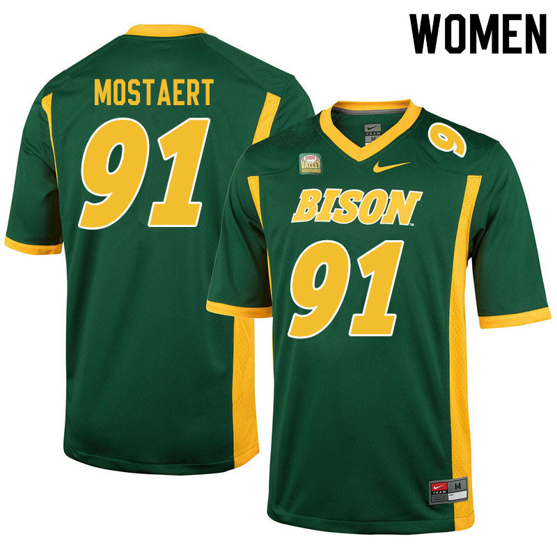 Women #91 Will Mostaert North Dakota State Bison College Football Jerseys Sale-Green